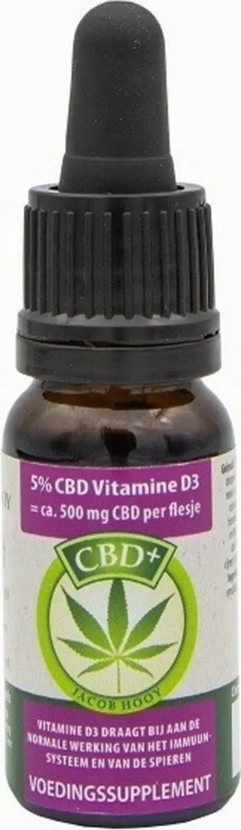 Jacob Hooy CBD Plus Olie 5% + Vitamine D3 10ml