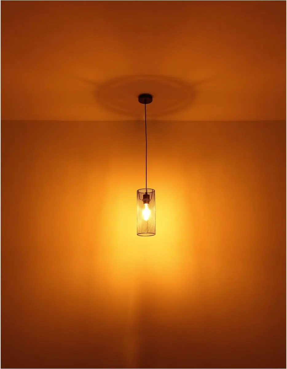 Globo Augustin Hanglamp E27 - 4 Lichtpunten - Zwart