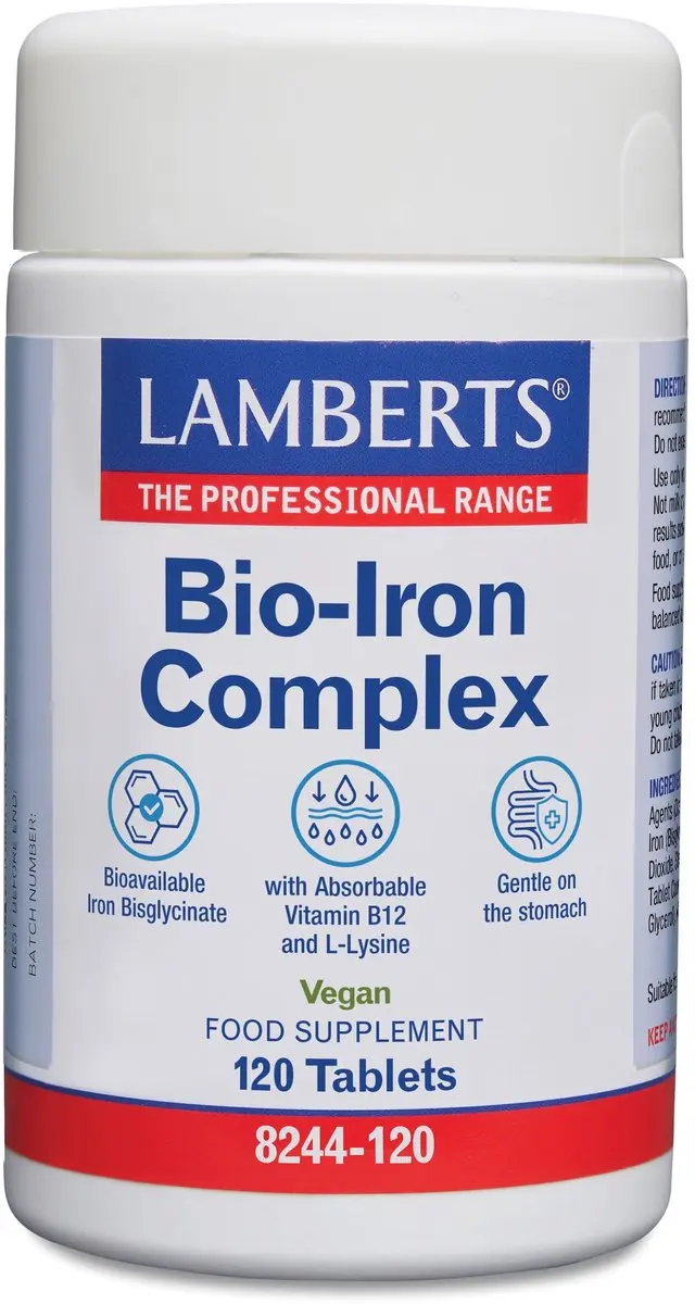 Lamberts Bio-IJzer Complex 120 Tabletten