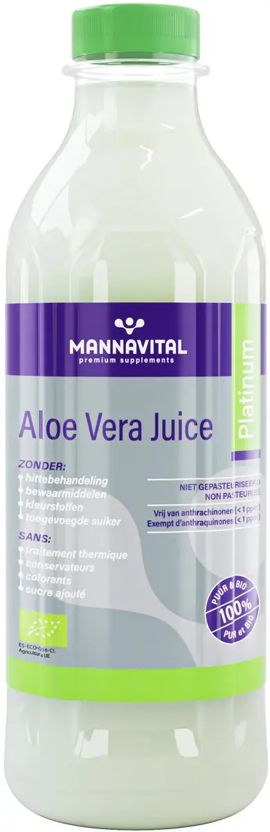 Mannavital Aloe Vera Sap Platinum 1L - 60 Stuks