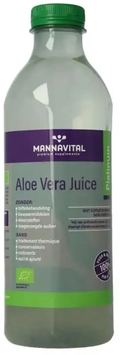 Mannavital Aloe Vera Sap Platinum 1L - 60 Stuks