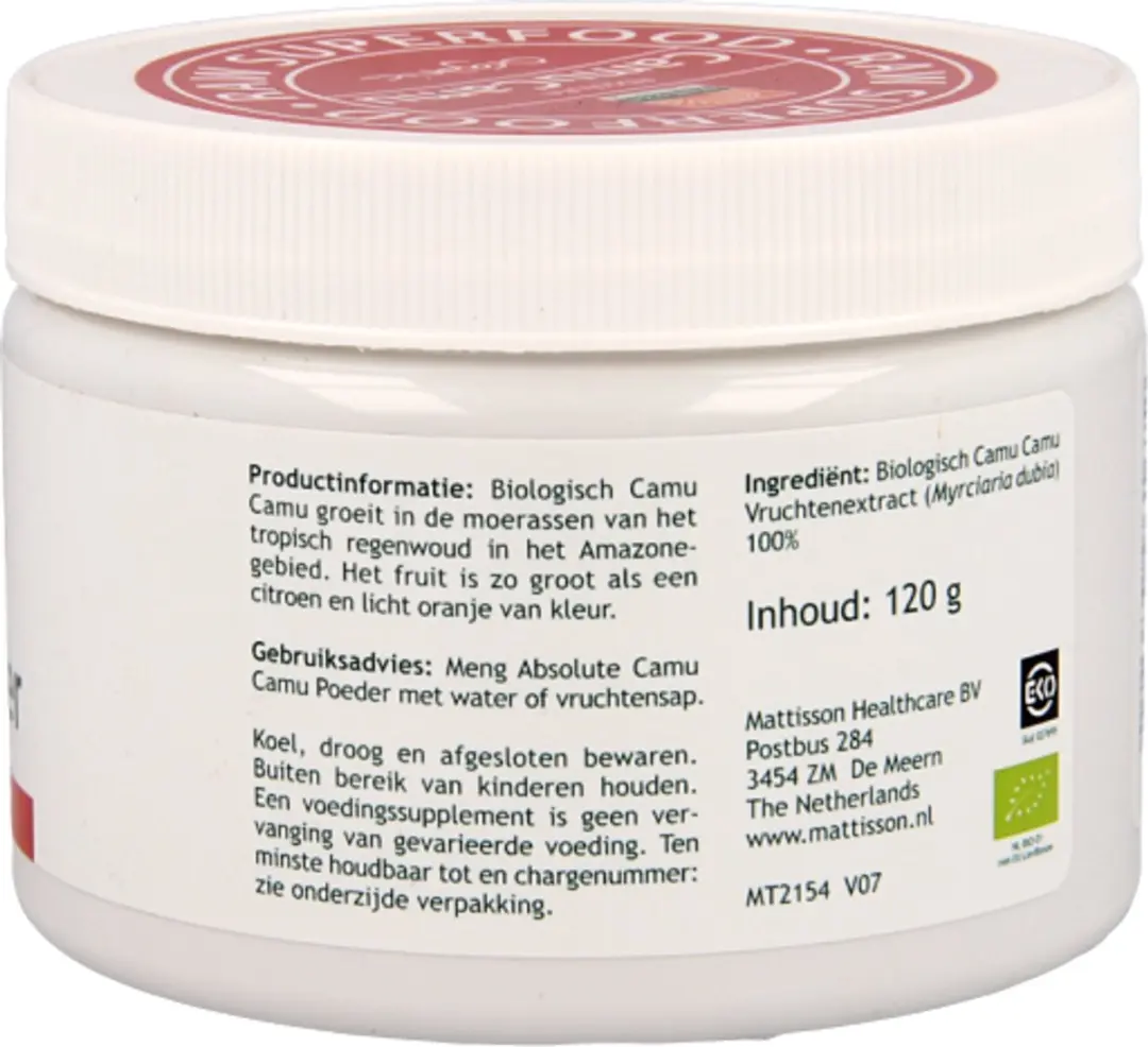 Mattisson Biologische Camu Camu Poeder 120g