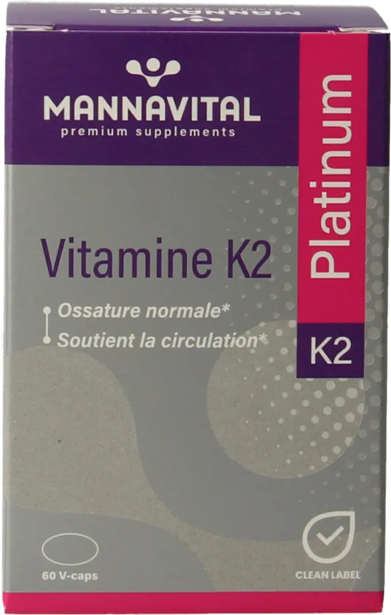Mannavital Vitamine K2 60 Vegetarische Capsules