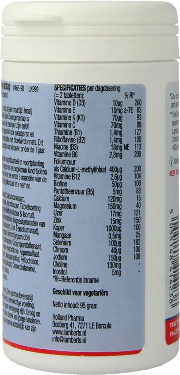 Lamberts Multi-guard Zwangerschap 90 Tabletten