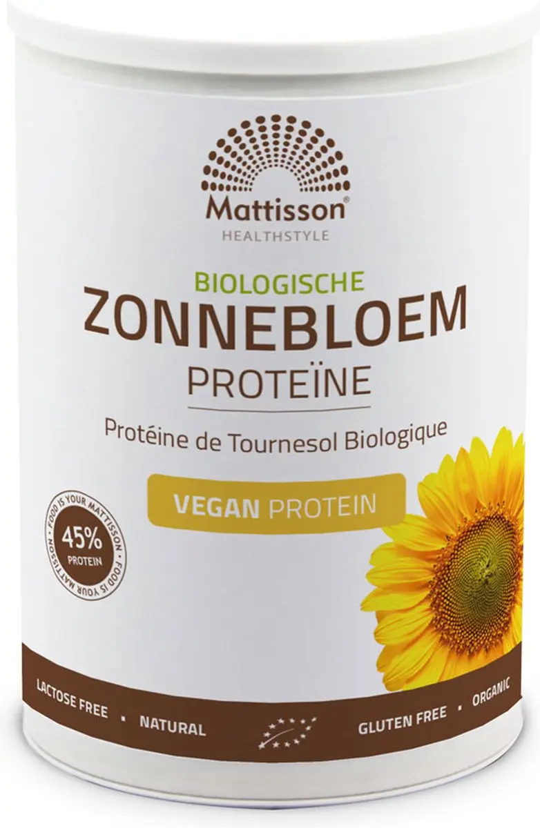 Mattisson Zonnebloem Proteïnepoeder 45% 400g - afbeelding 6 van 6