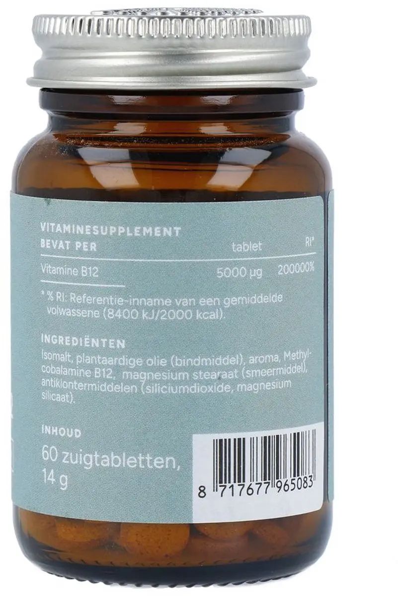 Mattisson Vitamine B12 5000 mcg Methylcobalamine - 60 Zuigtabletten