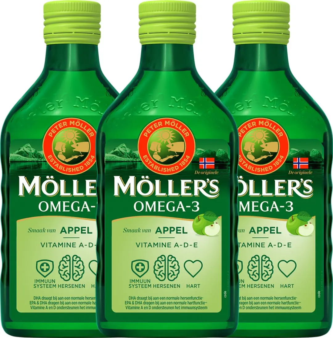 Mollers Omega-3 Levertraan Appel 750ml