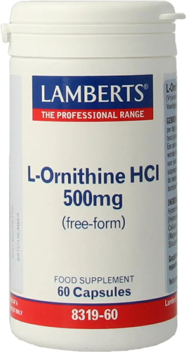 Lamberts L-Ornithine 500mg - 60 Capsules