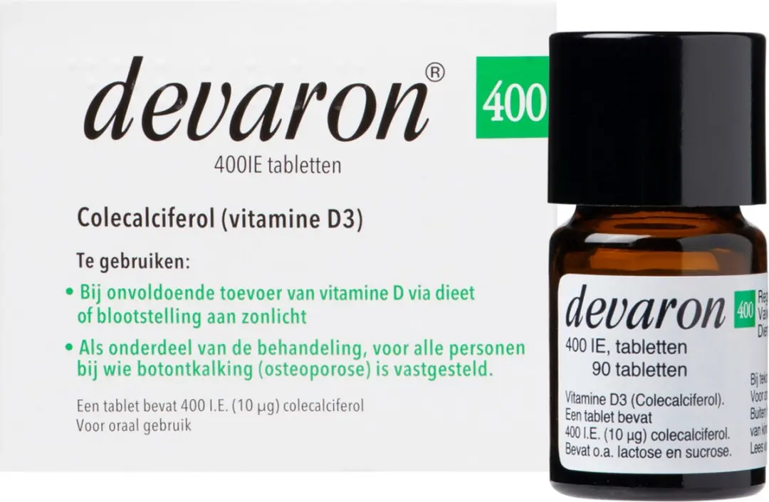 Devaron 400IE Vitamine D3 Tabletten - 180 Stuks