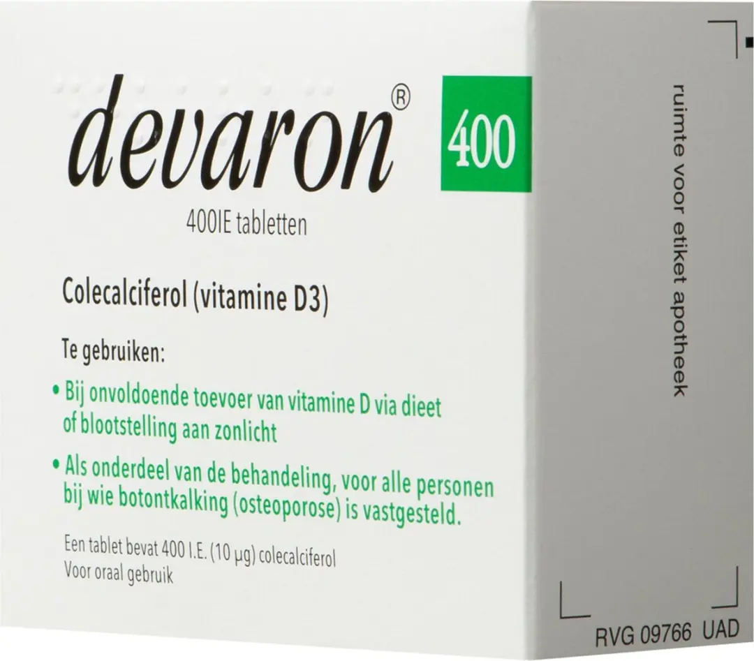 Devaron 400IE Vitamine D3 Tabletten - 180 Stuks