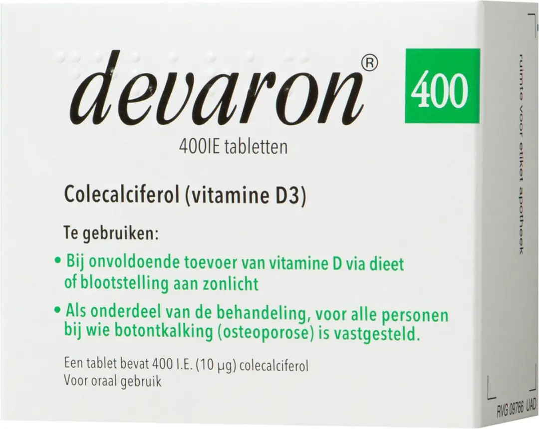 Devaron 400IE Vitamine D3 Tabletten - 180 Stuks