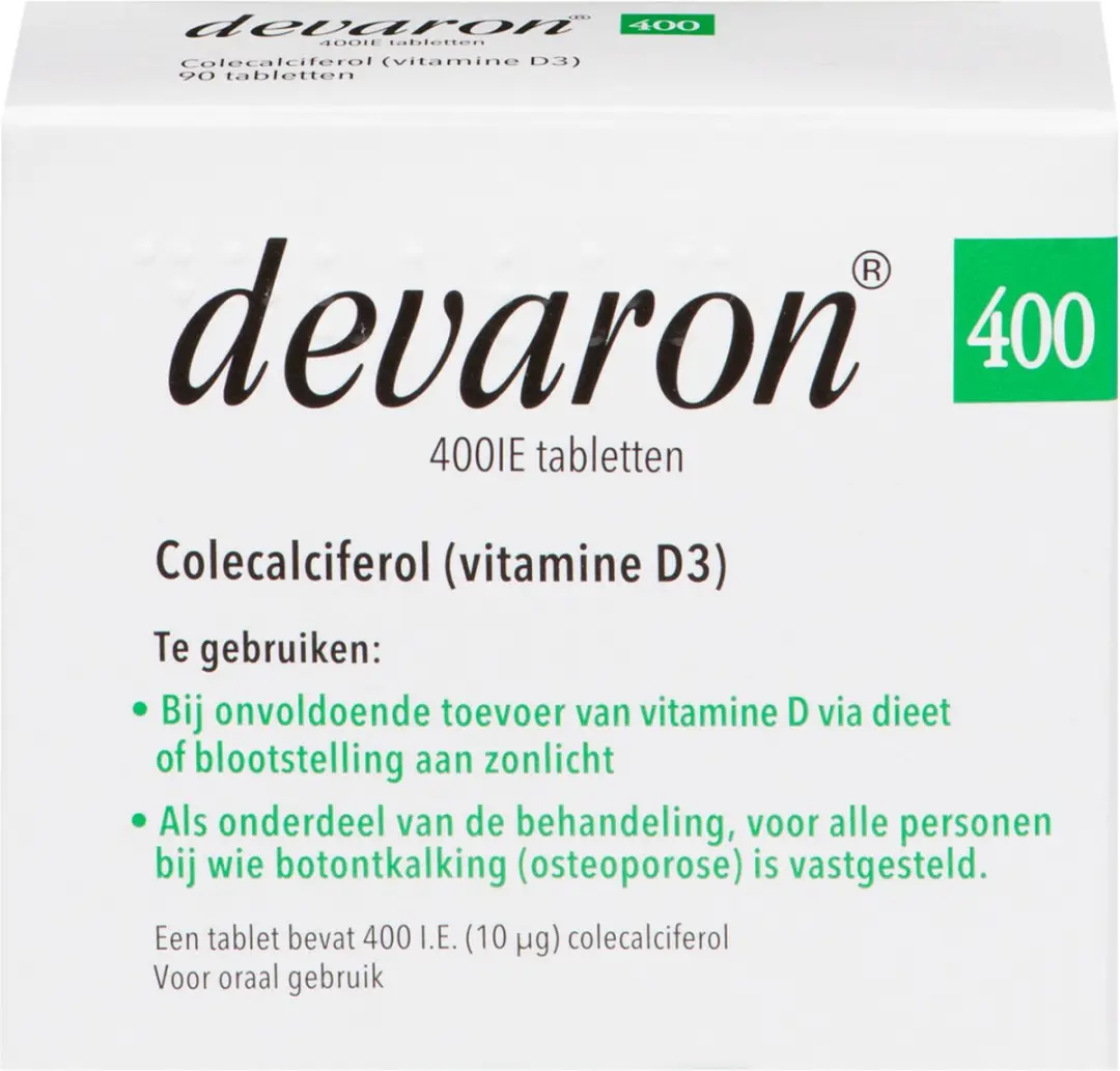 Devaron 400IE Vitamine D3 Tabletten