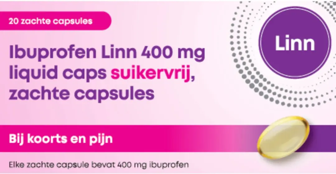 Linn Ibuprofen 400mg Suikervrije Capsules