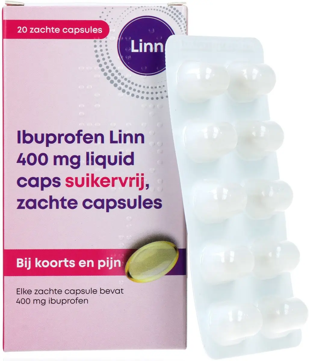 Linn Ibuprofen 400mg Suikervrije Capsules - 20 Stuks