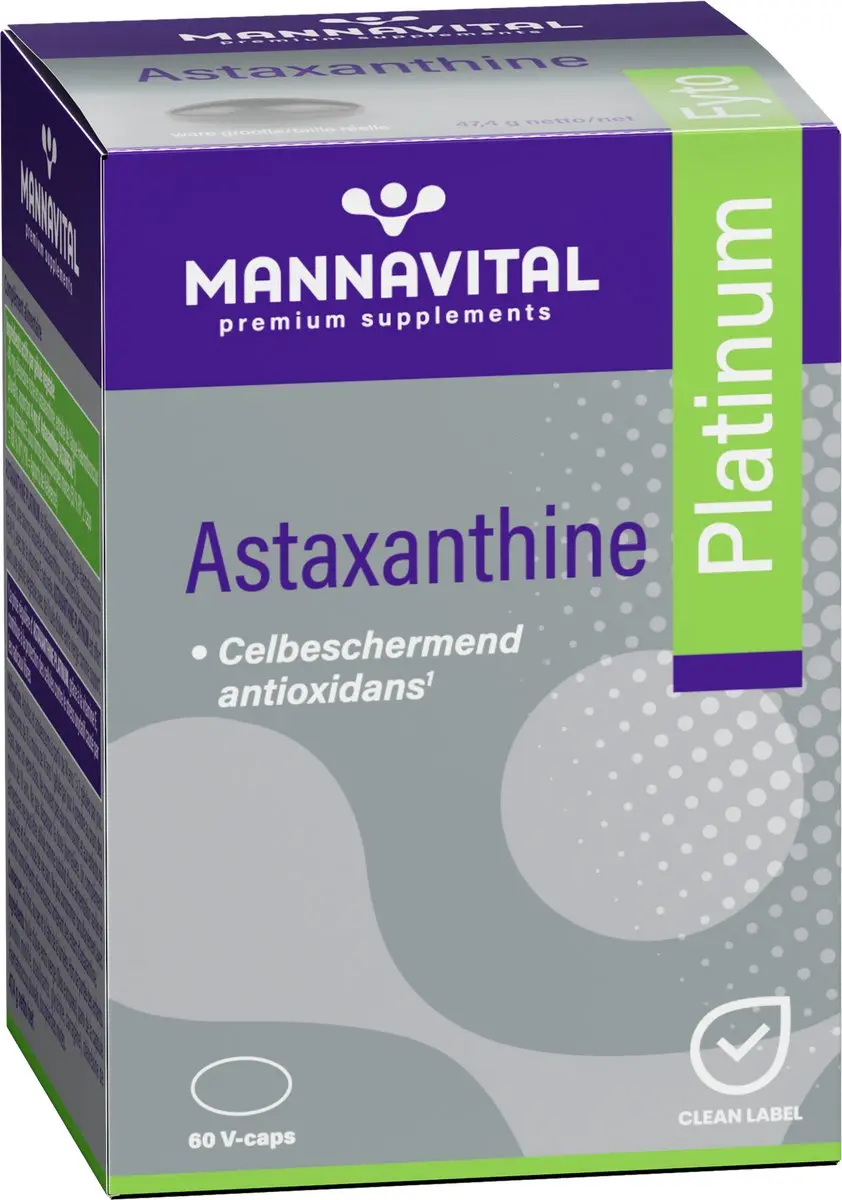 Mannavital Astaxanthine 60 Vegetarische Capsules