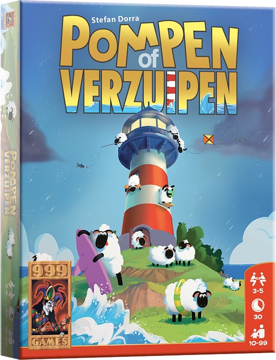 999 Games - Pompen of Verzuipen - Kaartspel - Kinderspel - Gezelschapsspel - Educatief spel - Actiespel - Klein cadeautje - bevat spelregels in NL, EN en FR