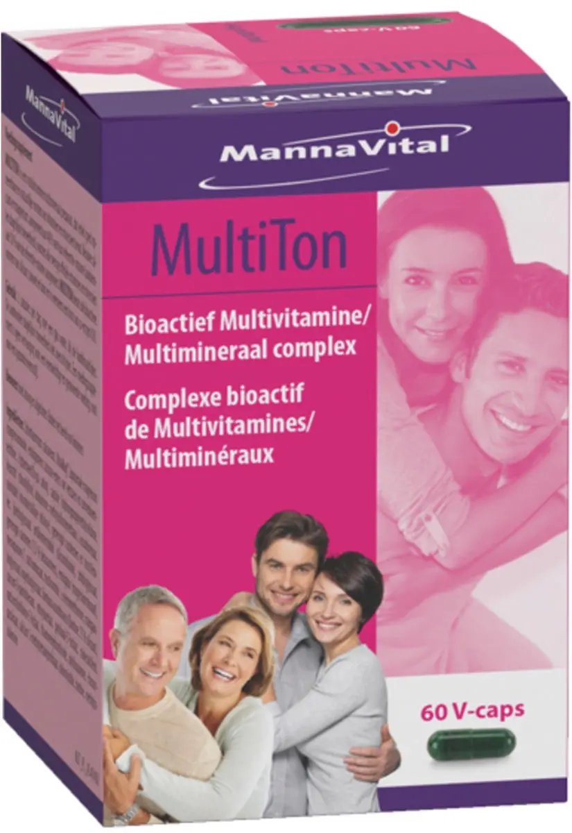 Mannavital MultiTon Bioactief Multivitamine 60 V-caps