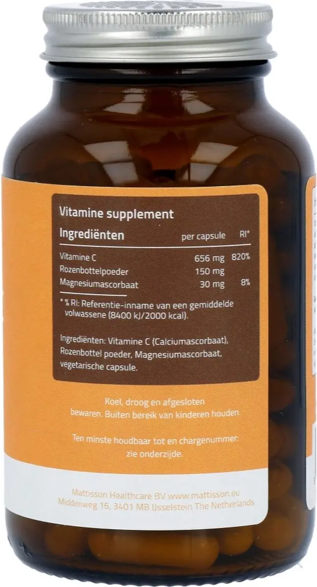 Mattisson Vitamine C Gebufferd 1000mg - 90 Capsules