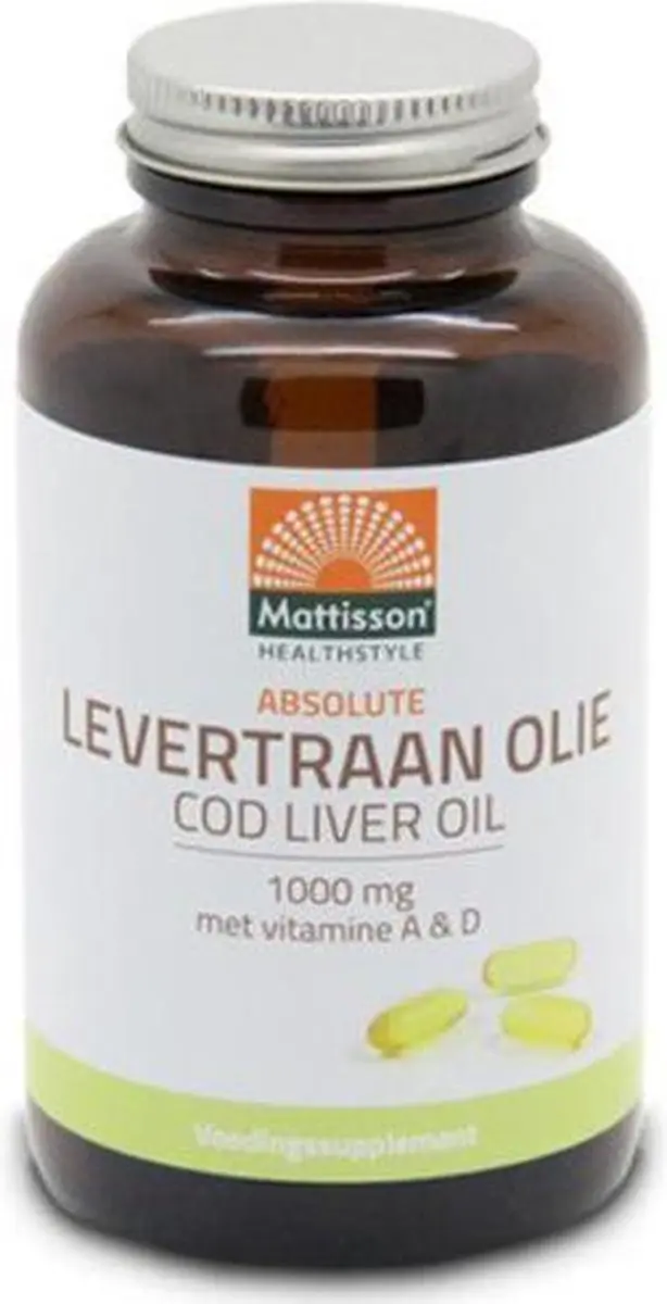 Mattisson Levertraan Olie 1000mg Omega 3 - 120 Capsules