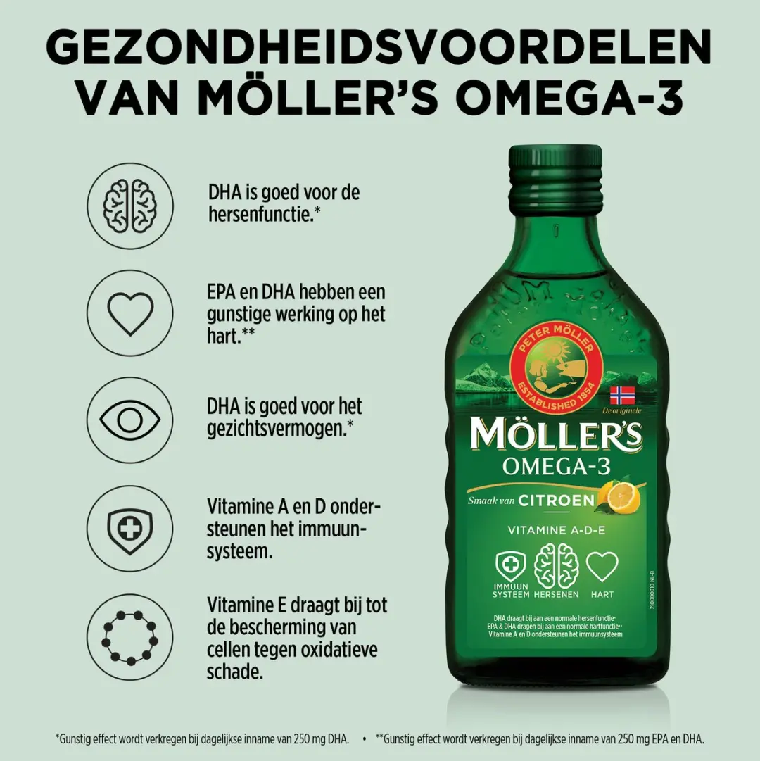 Mollers Omega-3 Levertraan Citroen 750ml