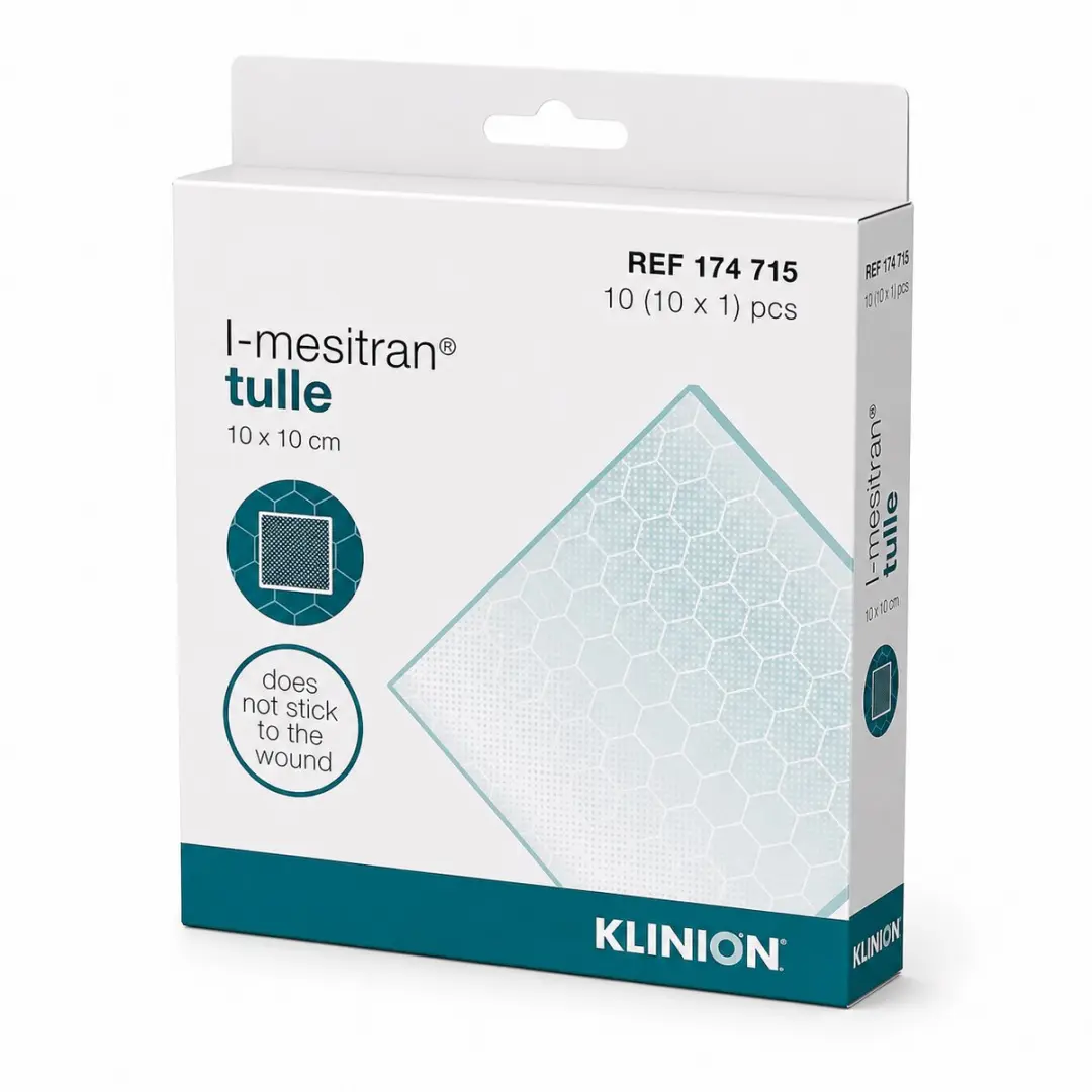 Klinion Mesitran Tulle Zalfkompres 10x10cm - 10 Stuks