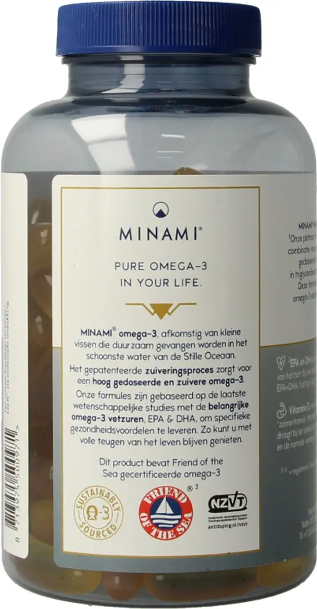 Minami MorEPA Platinum + Vitamine D3 120 Softgels