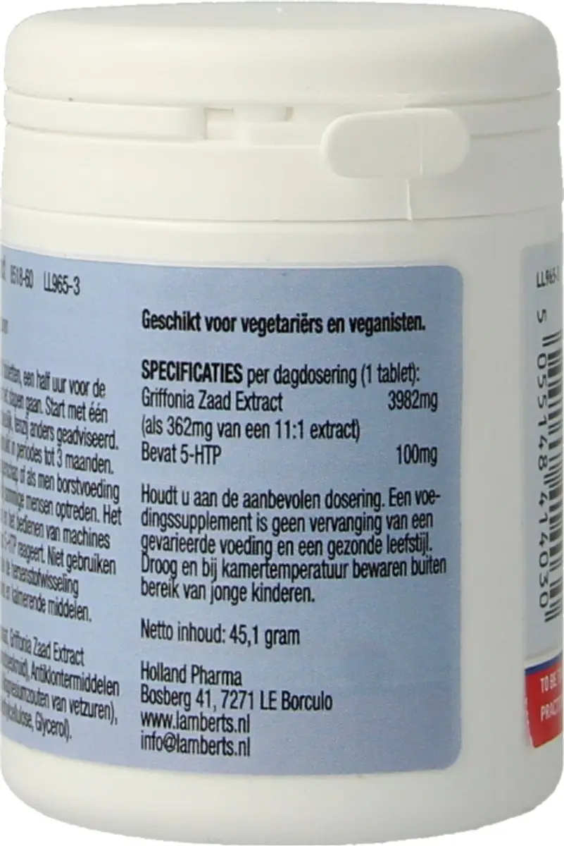 Lamberts Griffonia Zaadextract 60 Tabletten