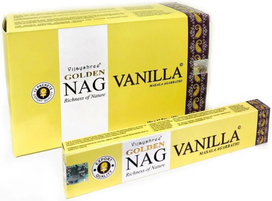 Green Tree Golden Nag Vanille Wierook 12x15g