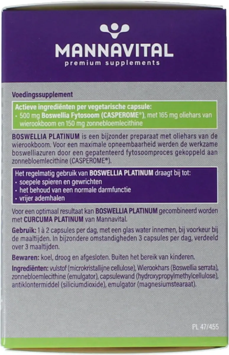 Mannavital Boswellia Platinum 60 Capsules
