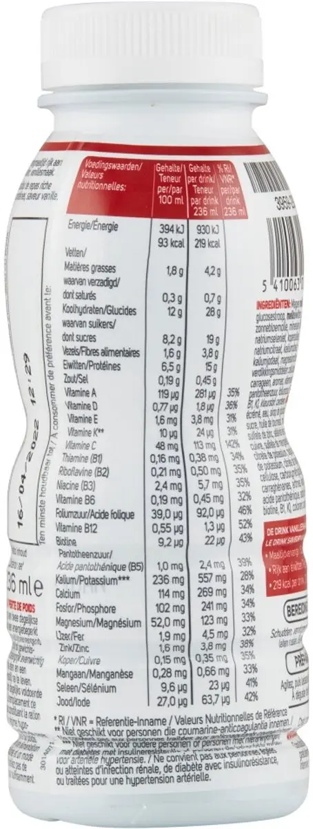 Modifast Intensive Drink Vanille - 4x236ml