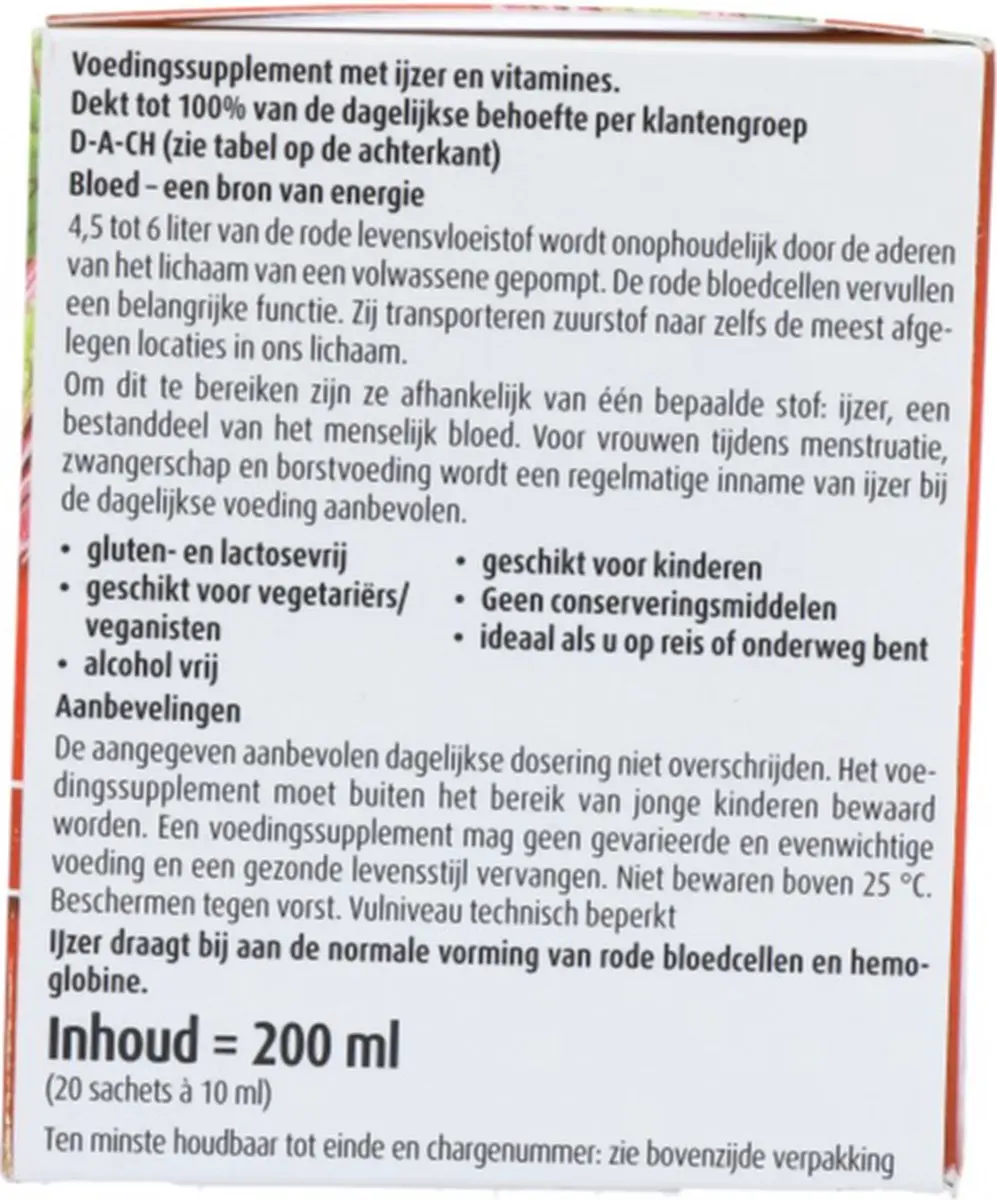 Hubner Iron Vital Vloeibaar IJzer 20x10ml