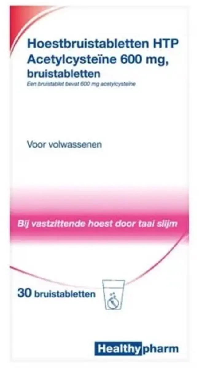 Healthypharm Acetylcysteine 600mg Bruistabletten - 60 Stuks