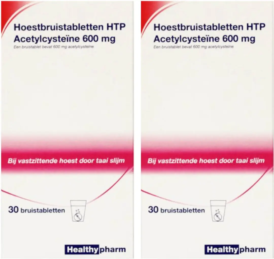 Healthypharm Acetylcysteine 600mg Bruistabletten - 60 Stuks