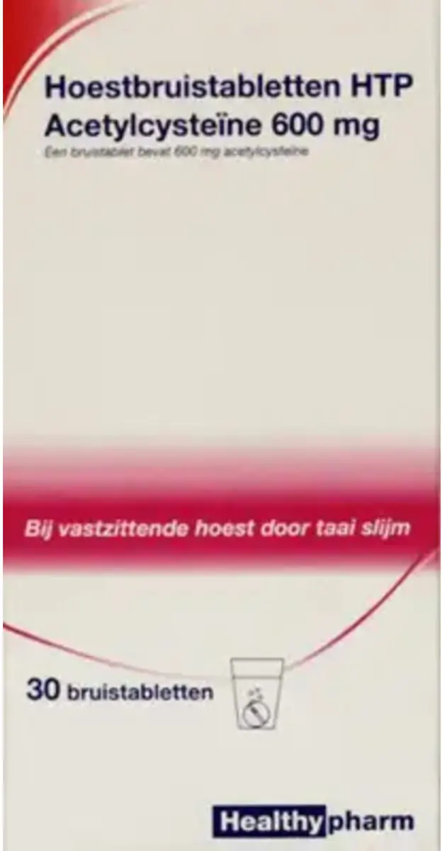 Healthypharm Acetylcysteine 600mg Bruistabletten