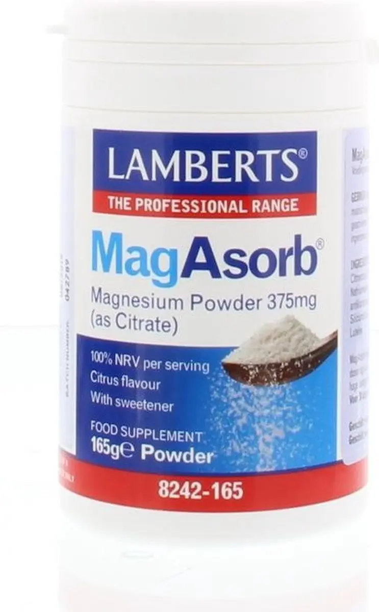 Lamberts MagAsorb Magnesiumcitraat 375mg Poeder 165g