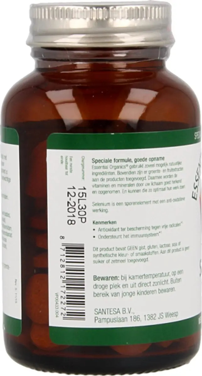 Essential Organics Selenium 50µ - 90 Tabletten