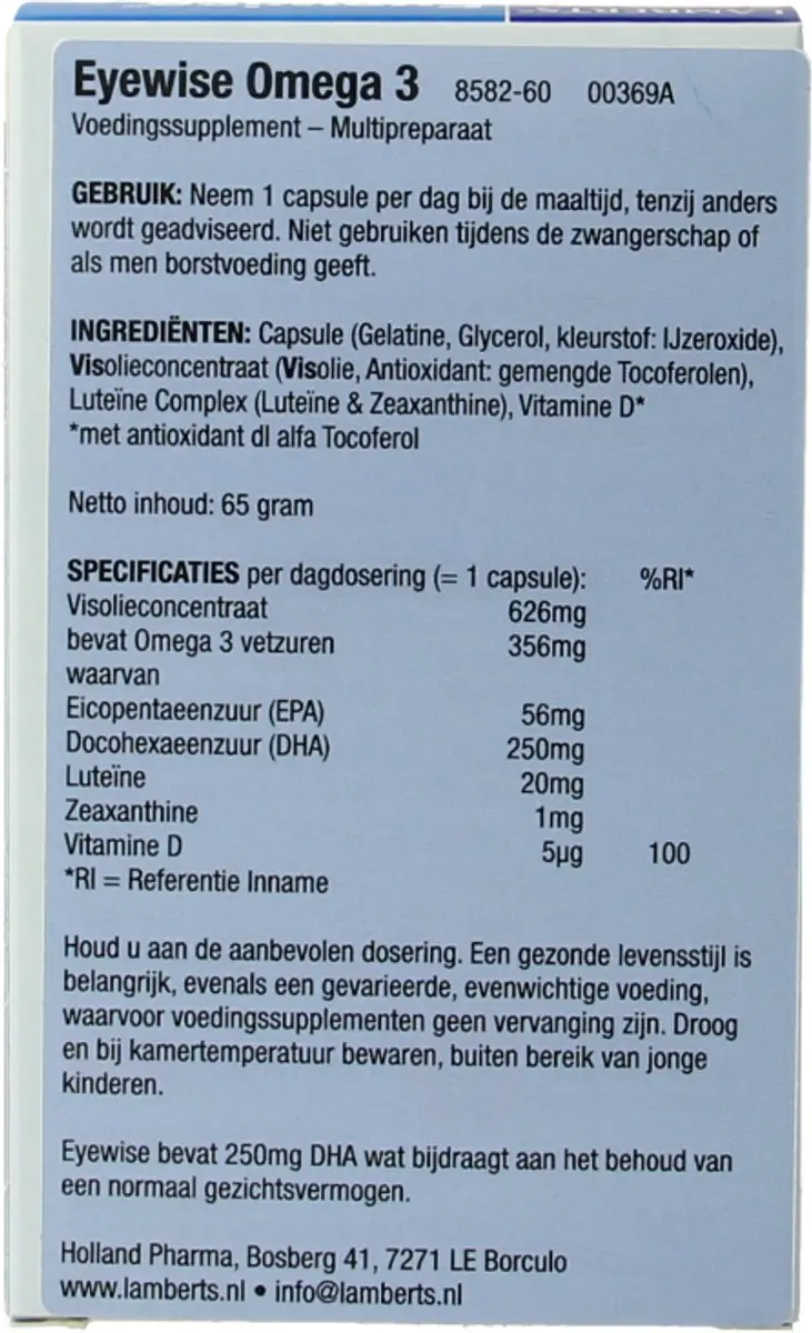 Lamberts Eyewise Omega-3 60 Capsules
