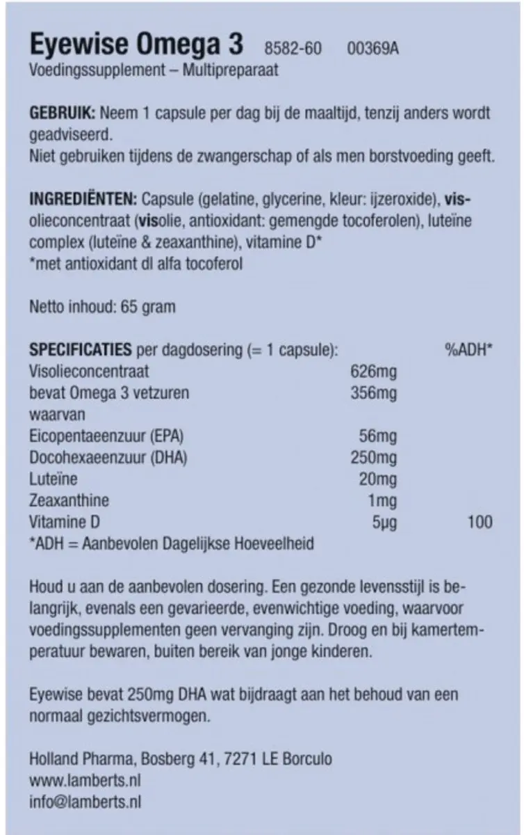 Lamberts Eyewise Omega-3 60 Capsules