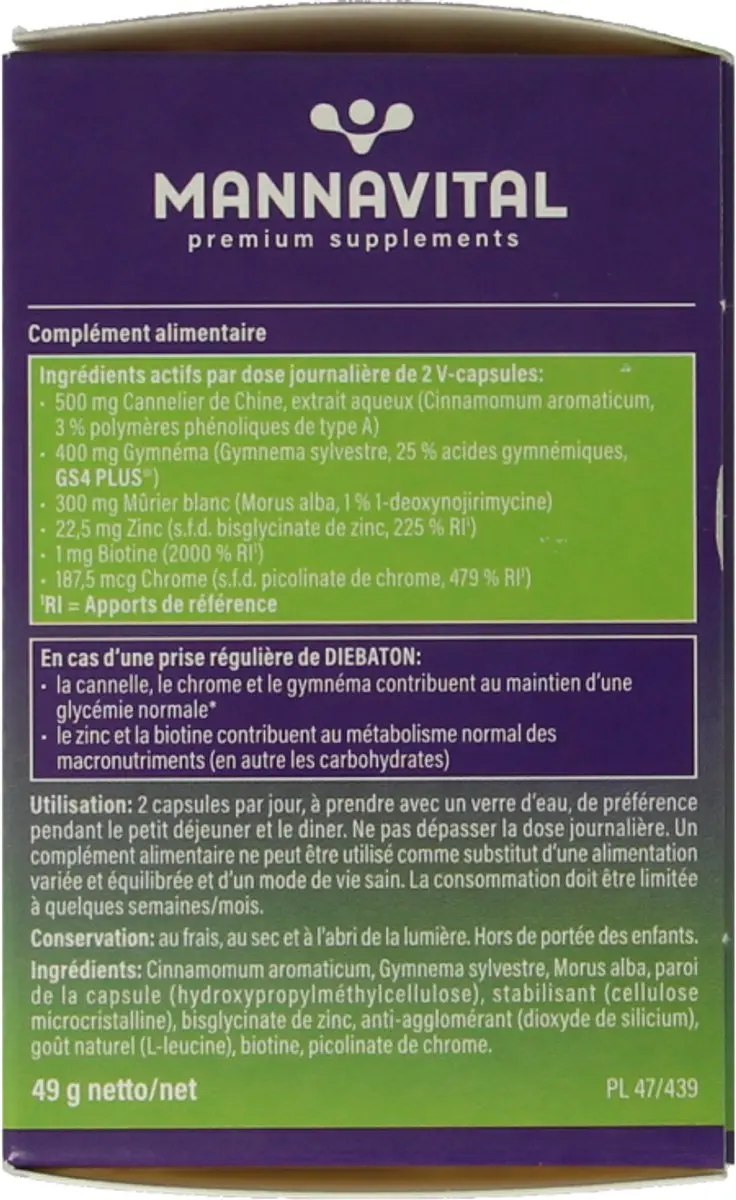 Mannavital Diebaton 60 Vegetarische Capsules