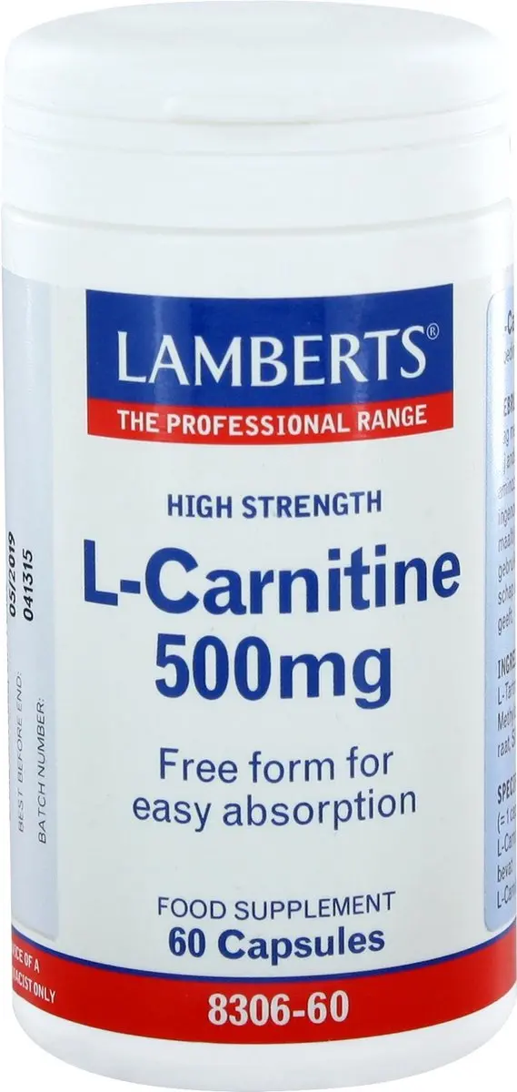 Lamberts L-Carnitine 500mg Vegetarische Capsules