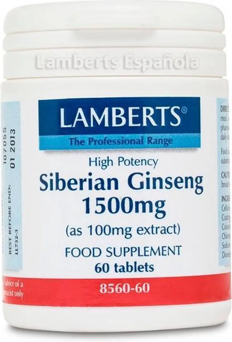 Lamberts Siberian Ginseng 1500mg Tabletten - 60 Stuks