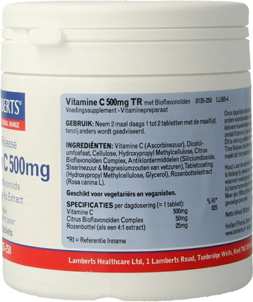 Lamberts Vitamine C 500 Tr&Biof L8135-250 - 250ml