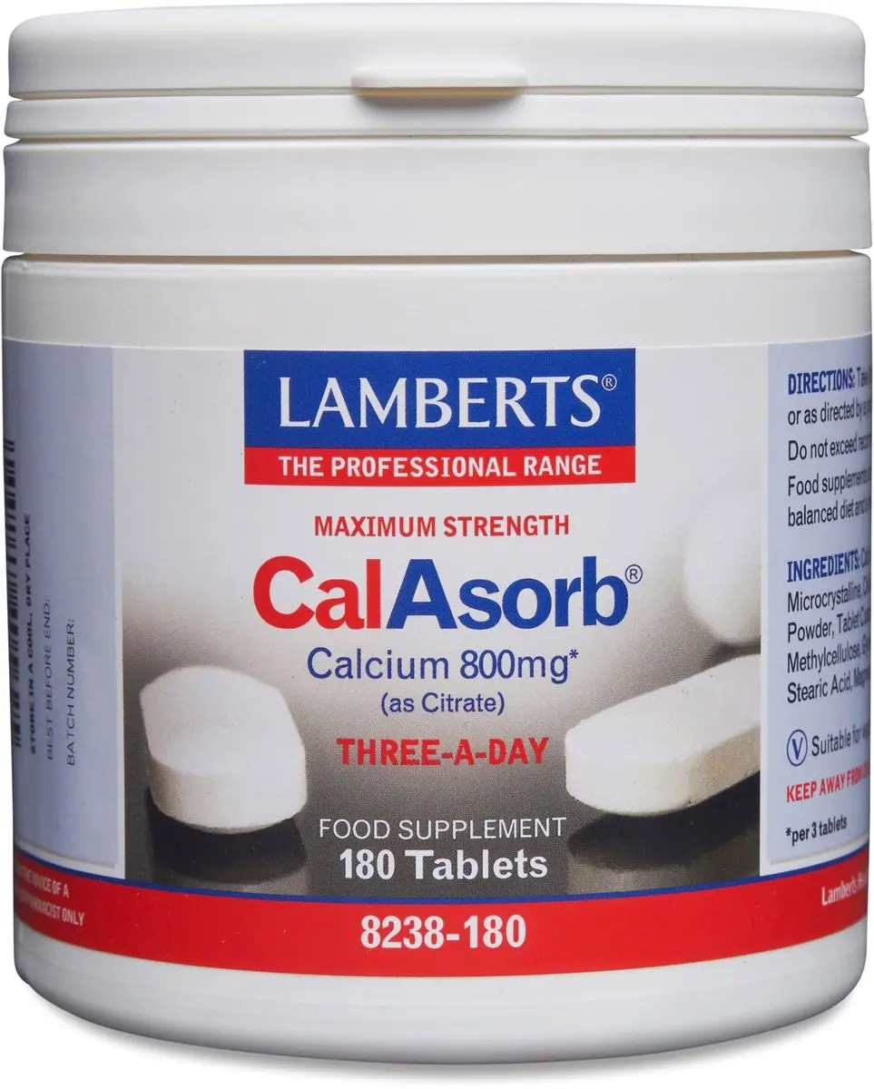 Lamberts CalAsorb Calcium Citraat & Vitamine D3 180 Tabletten
