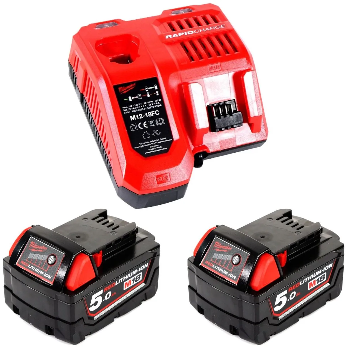 Milwaukee M18 BOS125-502B Excentrische Schuurmachine - 125mm - 2x 5.0Ah Accu - afbeelding 5 van 6