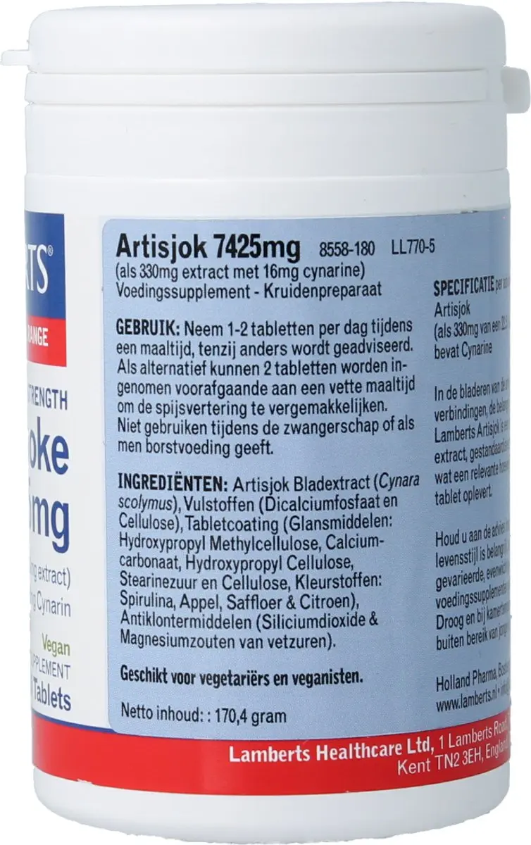 Lamberts Artisjok Extract 180 Tabletten