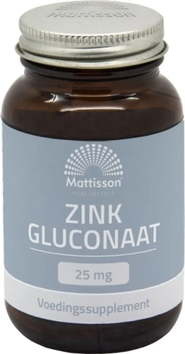 Mattisson Zink Gluconaat 25mg Tabletten - 60 Stuks