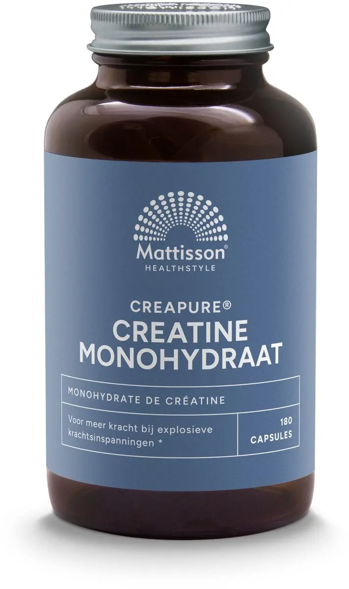 Mattisson Creatine Monohydraat Capsules Creapure 180 Stuks