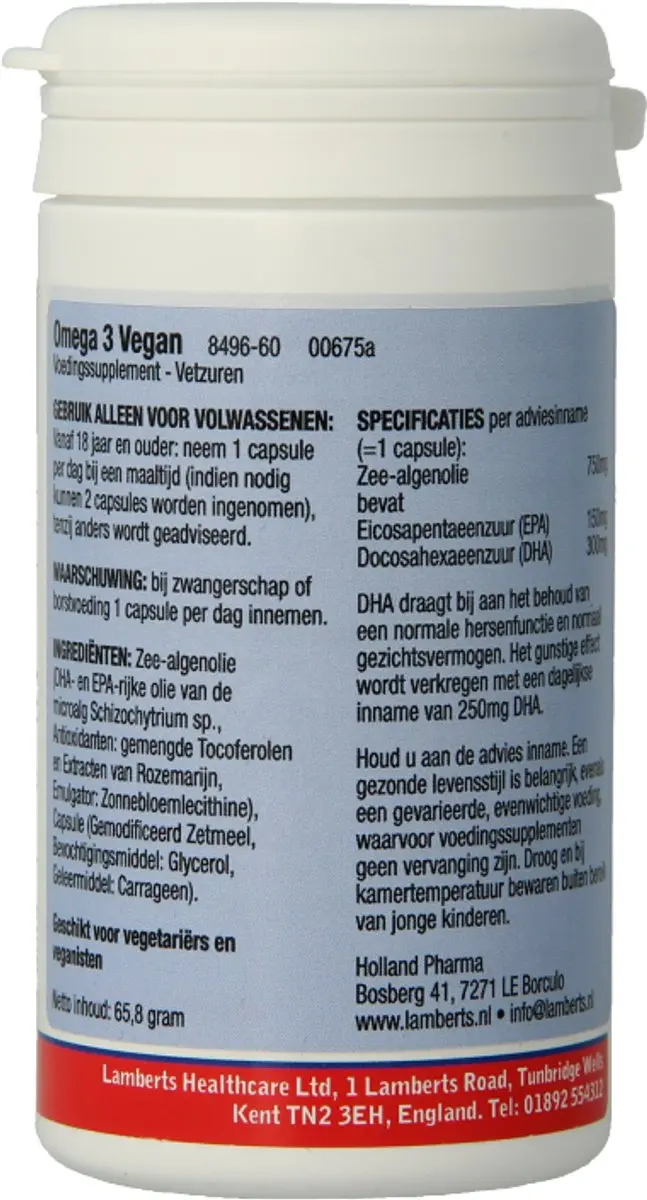 Lamberts Omega 3 Vegan 60 Capsules