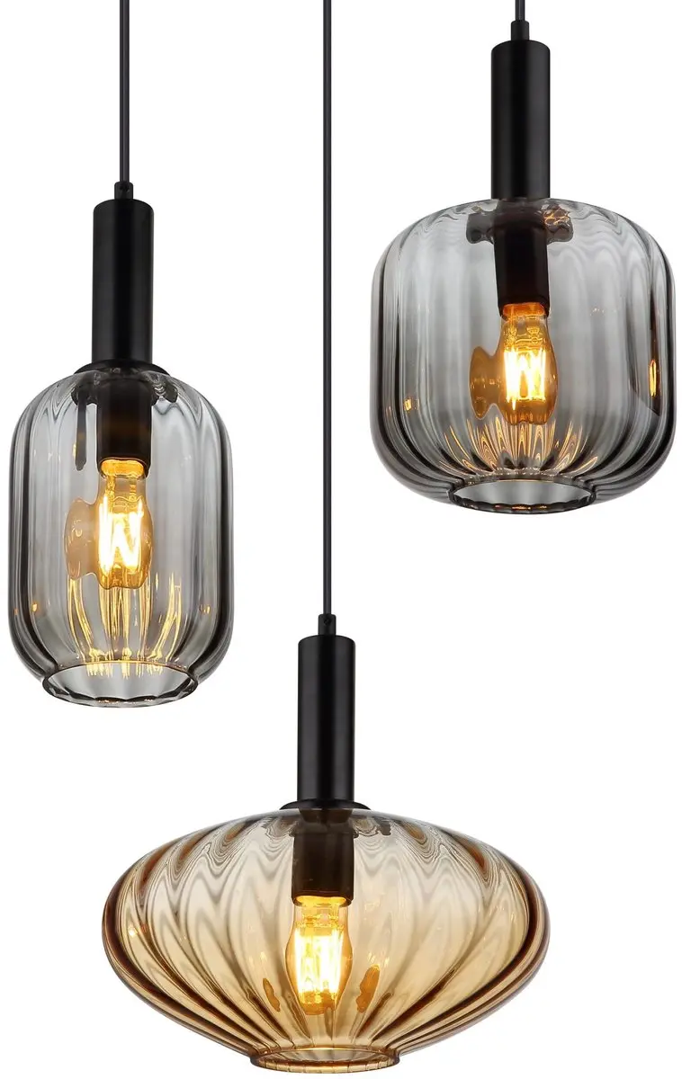Globo Valletta Hanglamp - 3 Lichtpunten - Ø55cm - Multicolor