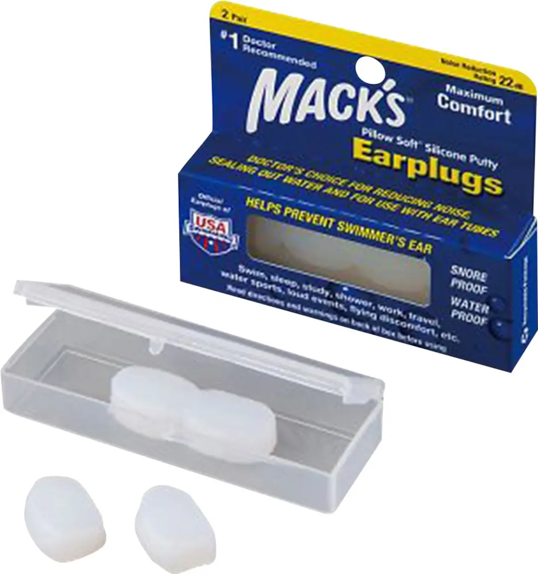 Macks Pillow Soft Silicone Oordoppen - 4 Stuks